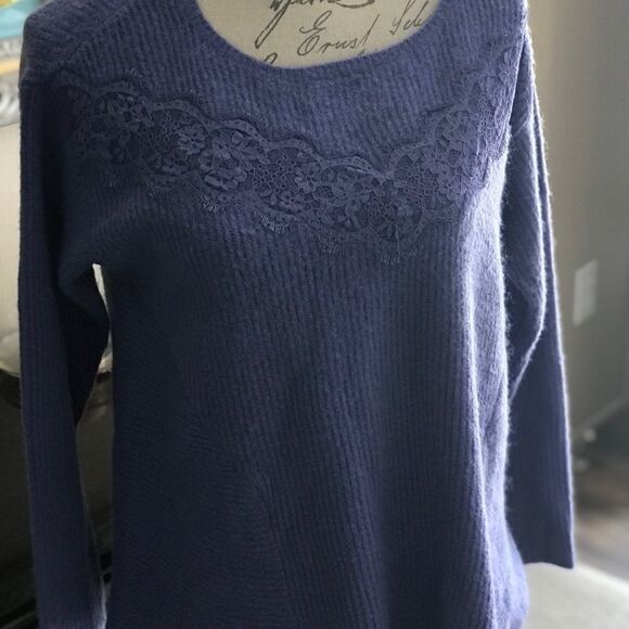 Elle Purple Sweater Blouse Small - Picture 2 of 7